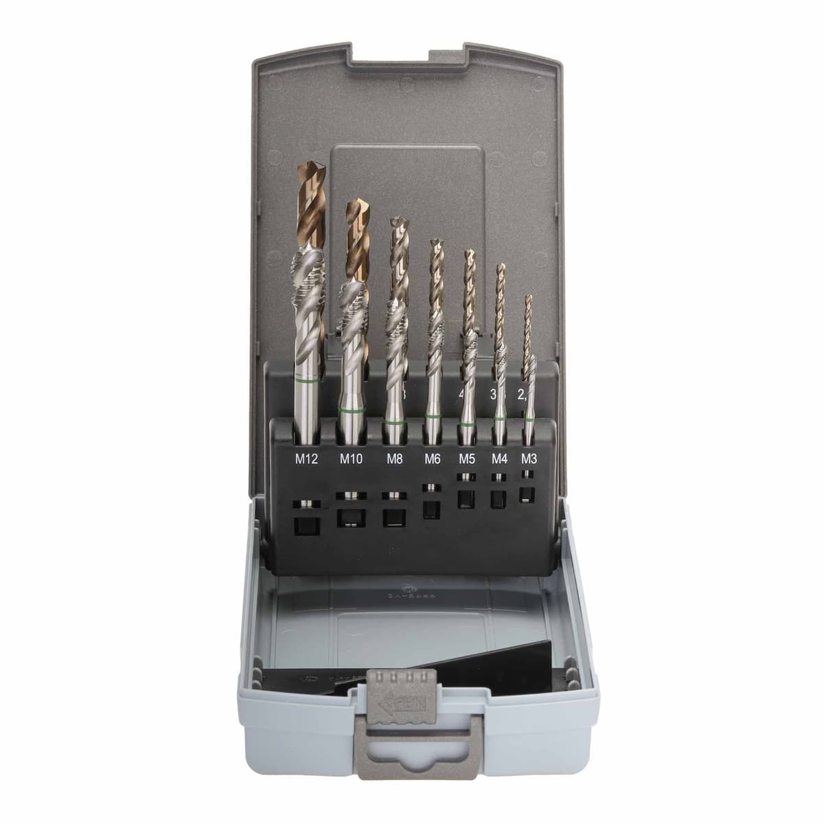 Набор винтовых машинных метчиков RUKO 14 предметов M3-M12 HSSE DIN371/376 245052RO