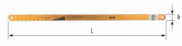 Полотно ножовочное по металлу RUKO Bi-flexble HSS 300 мм 18z 318130018R