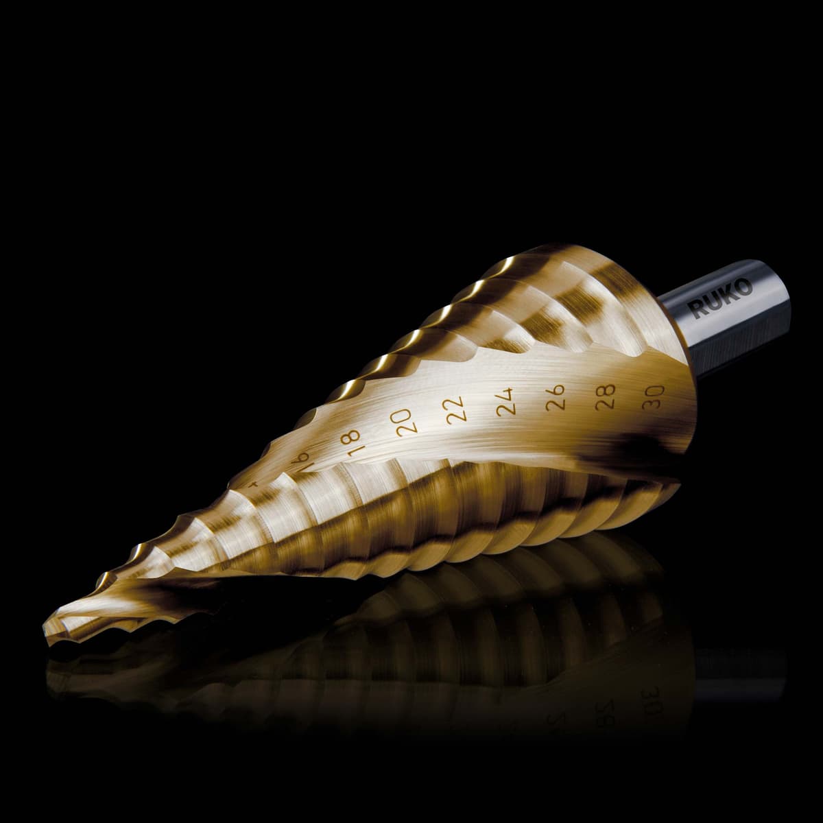 Набор ступенчатых сверл RUKO NextGeneration HSS-G TiN 4-12/4-20/4-30 мм 3 шт 101026TRO