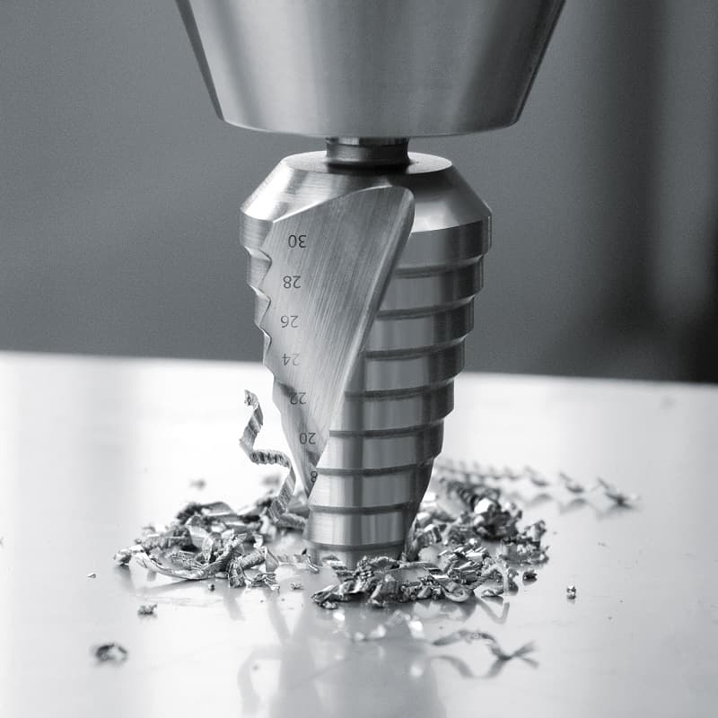 Сверло ступенчатое по металлу RUKO HSSE-Co5 VA 4,0-20,0 мм 9 ступ. L=75 мм d=8 мм 101051E