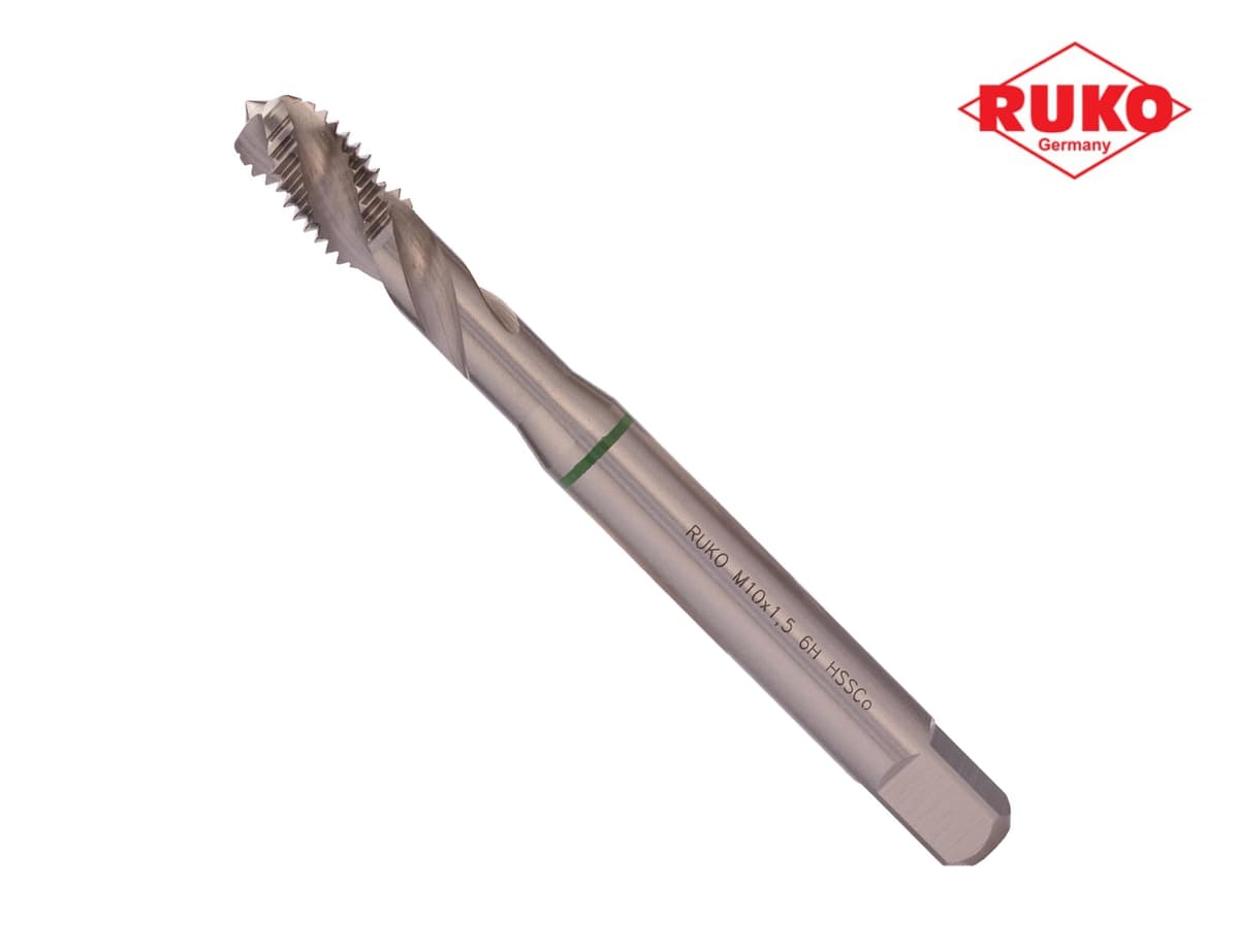 Метчик винтовой машинный RUKO HSSE DIN371 ISO2 6h R35 метрическая резьба М10х1,5 мм 234100E
