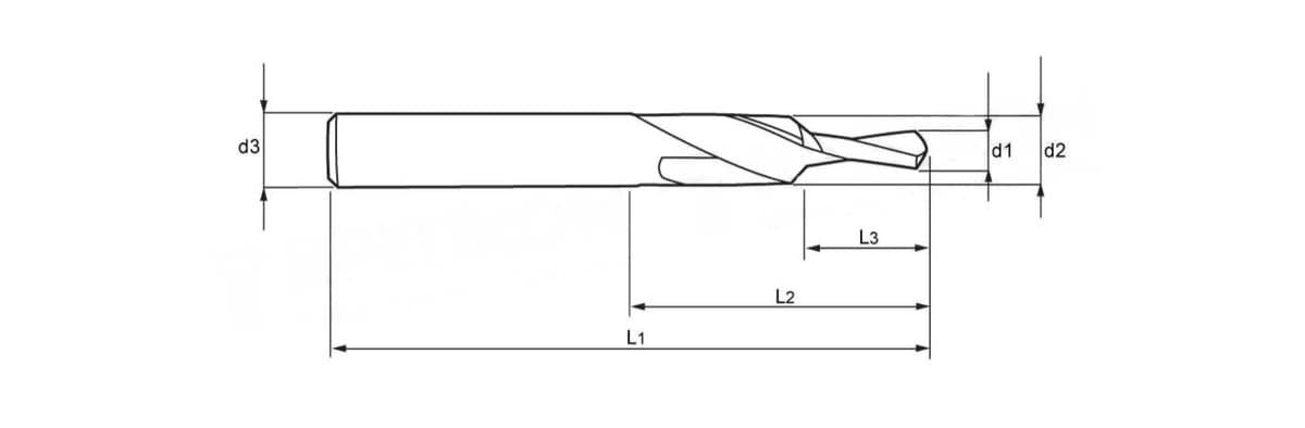 Комбинированное сверло-зенкер RUKO HSS-G VAP M3 90° 3,2x6x9/28/66 мм 102620