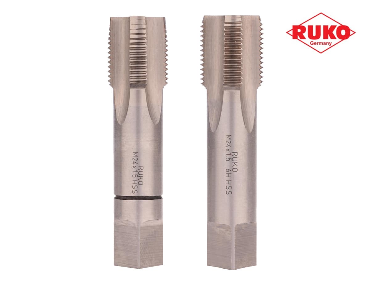 Набор метчиков RUKO HSS-G DIN2181 6h метрическая резьба М24х1,5 мм 2 шт 235240