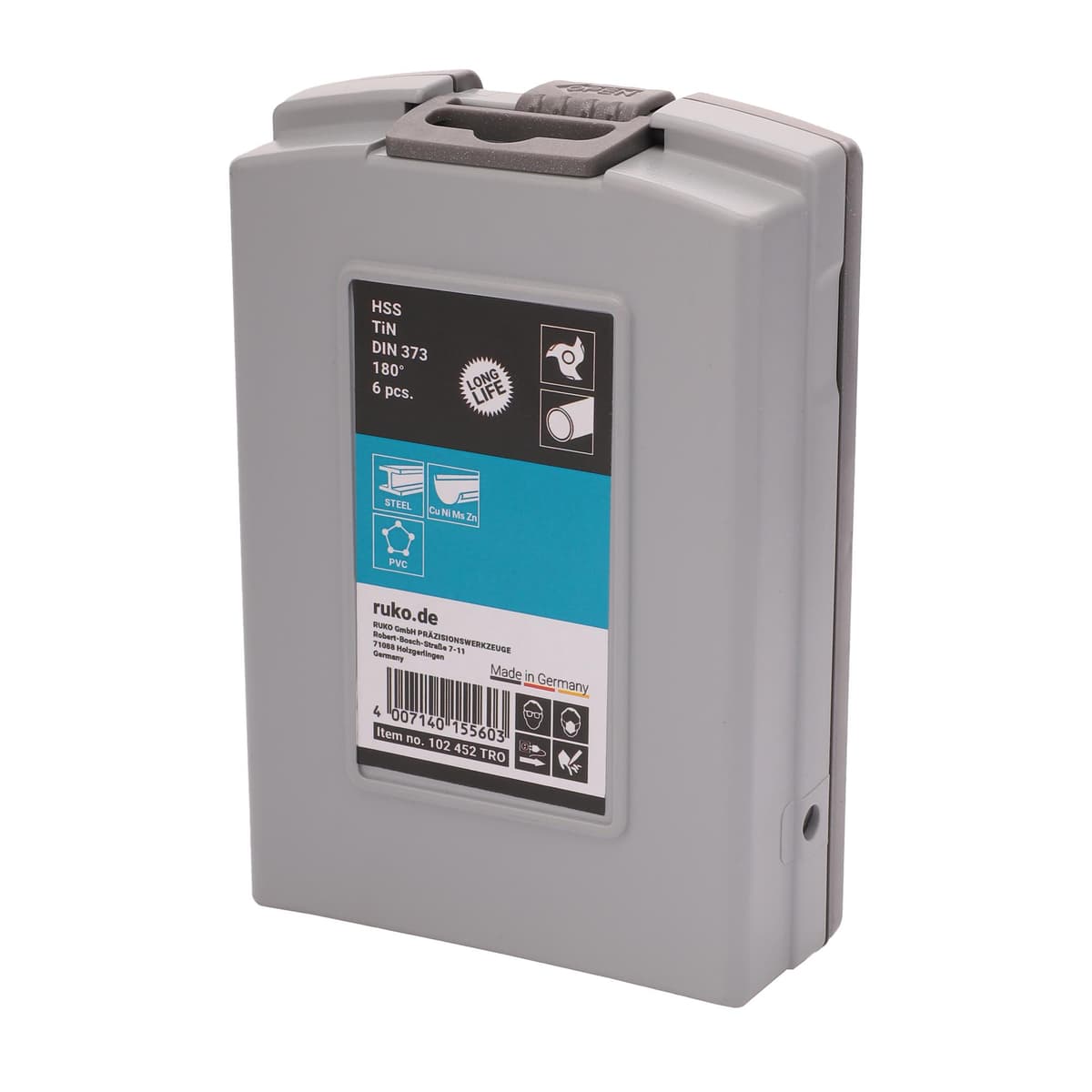 Набор цековок RUKO М3-M10 DIN373 (под резьбу) HSS-TiN 6 шт 102452TRO