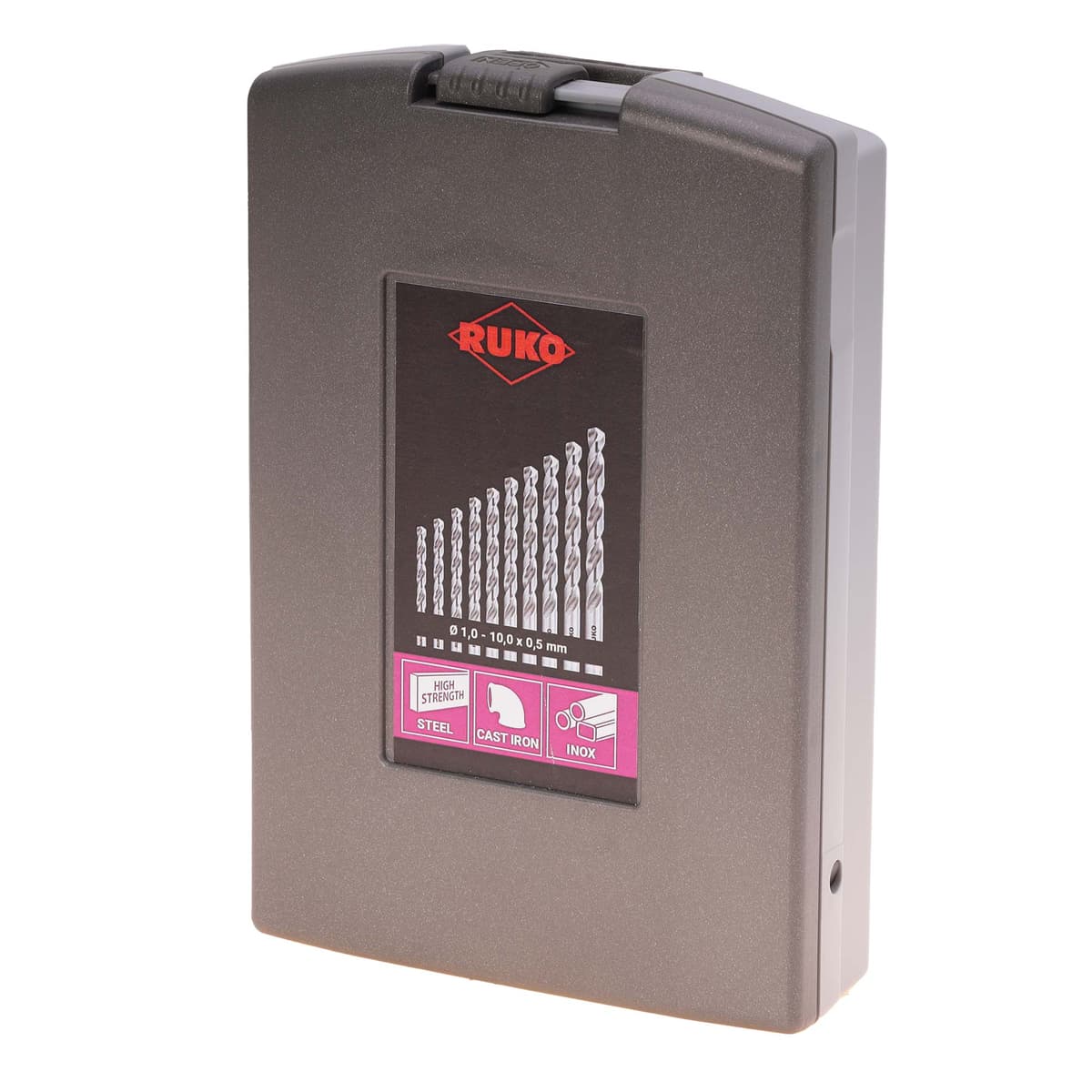 Набор сверл RUKO HSS-G 118° DIN338 1,0-10,0 мм 19 шт 214214RO