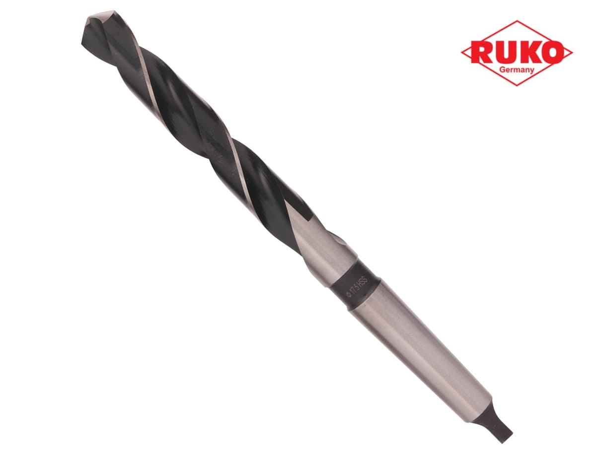 Сверло с коническим хвостовиком RUKO HSS-G 17,5x228/130 мм DIN345 h8 6xD 118° KM2 204175