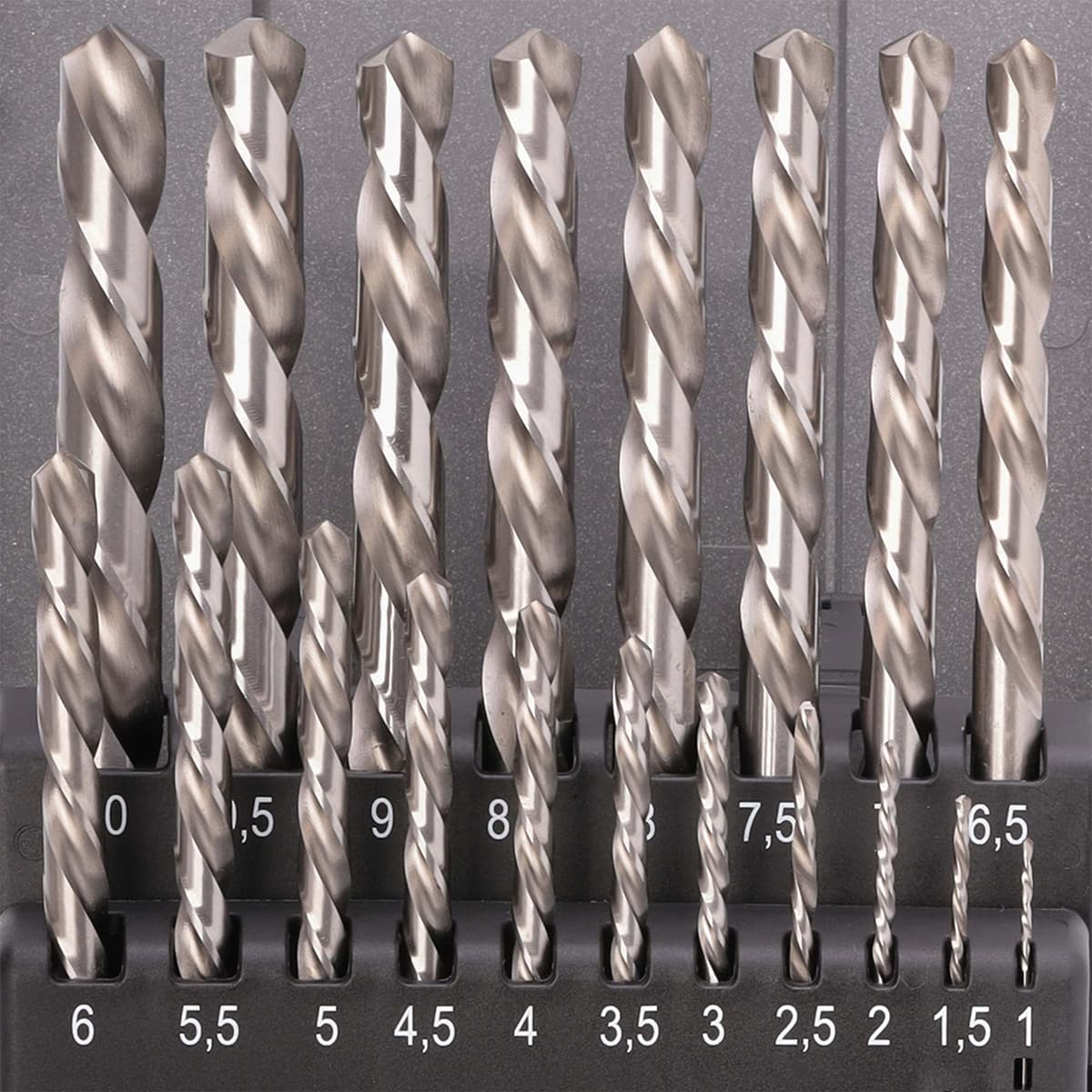 Набор сверл левого вращения RUKO HSS-G 118° DIN338 1,0-10,0 мм 19 шт 214214LIRO