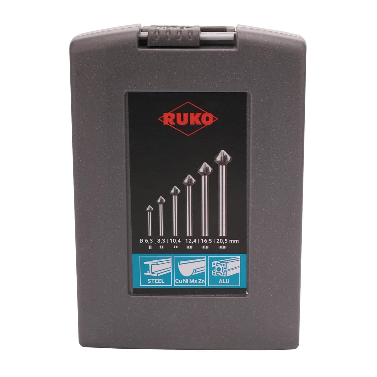 Набор удлиненных зенковок RUKO 90° 6,3-20,5 мм DIN335C HSS-G 3z 6 шт 102158RO