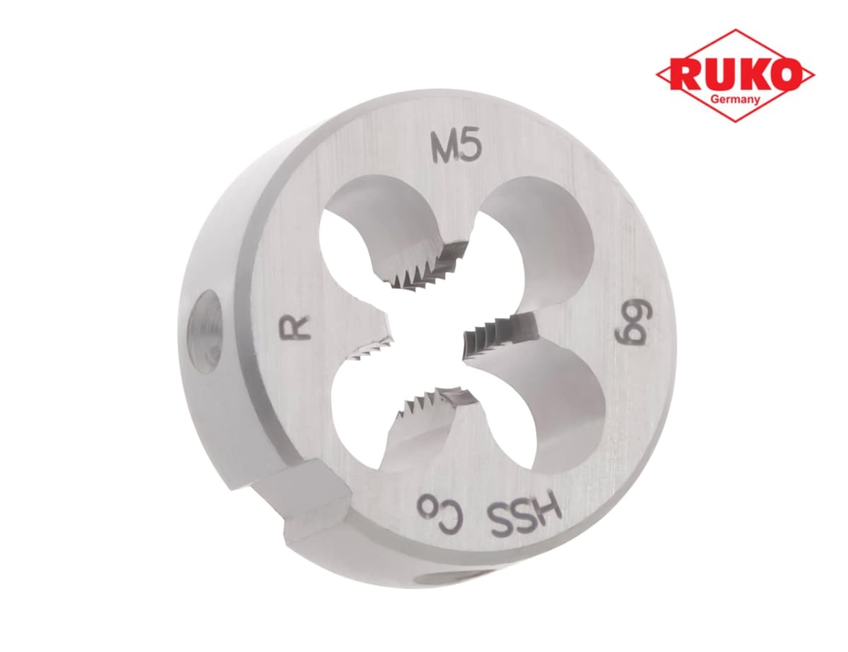 Плашка правая метрическая RUKO М5х0,8 мм HSSE DIN EN 22568 6g 20х7 мм 237050E