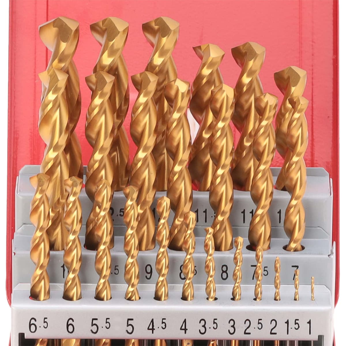 Набор сверл RUKO HSS-G TiN 130° TL3000 DIN338 1,0-13,0 мм 25 шт 258215T