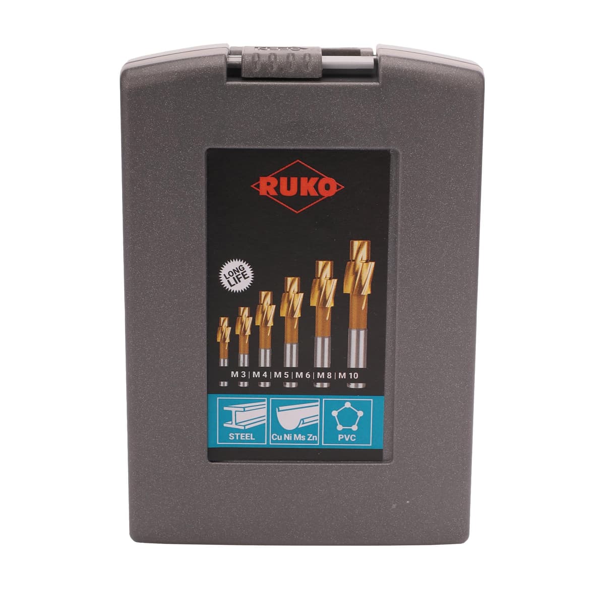 Набор цековок RUKO М3-M10 DIN373 (под резьбу) HSS-TiN 6 шт 102452TRO