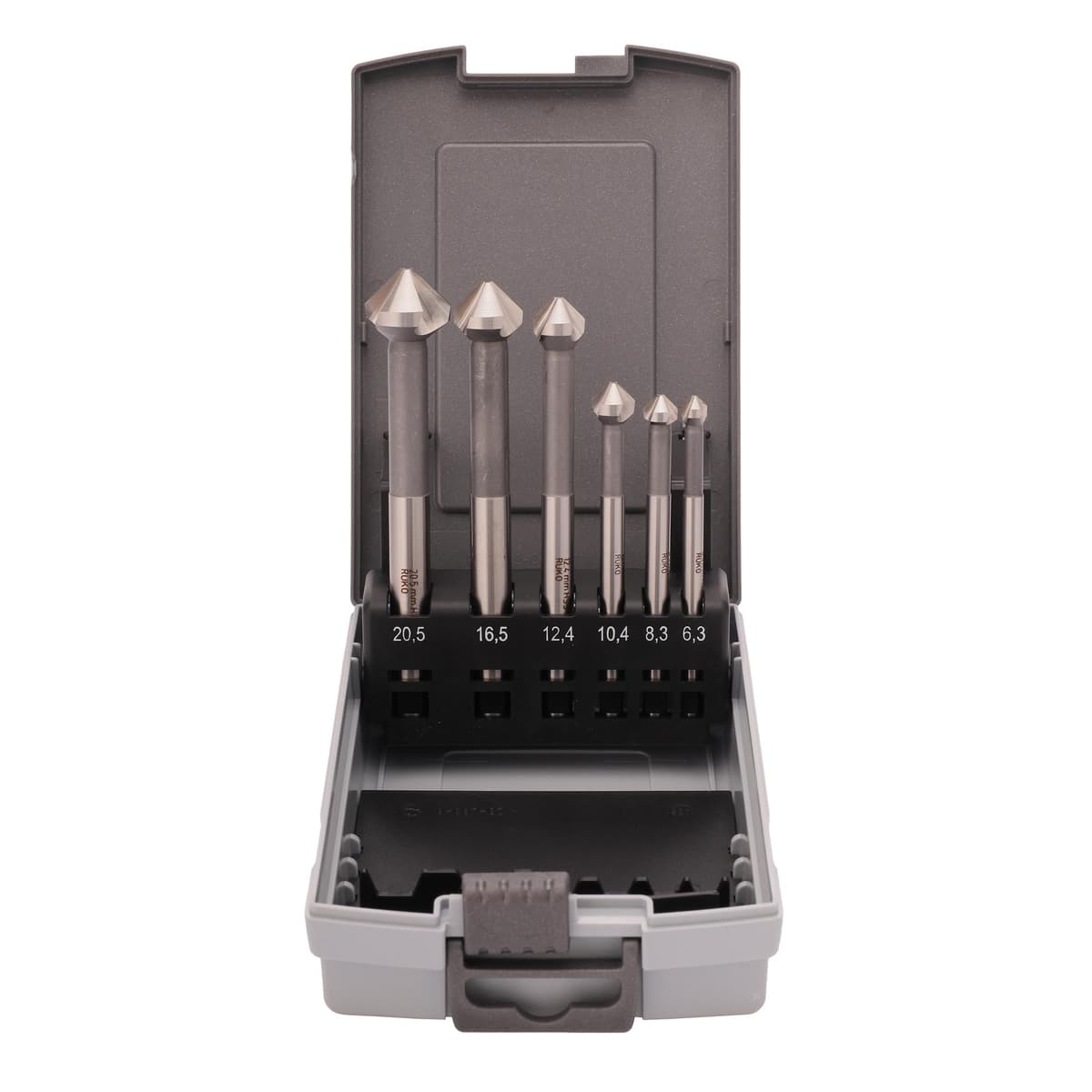 Набор удлиненных зенковок RUKO 90° 6,3-20,5 мм DIN335C HSS-G 3z 6 шт 102158RO