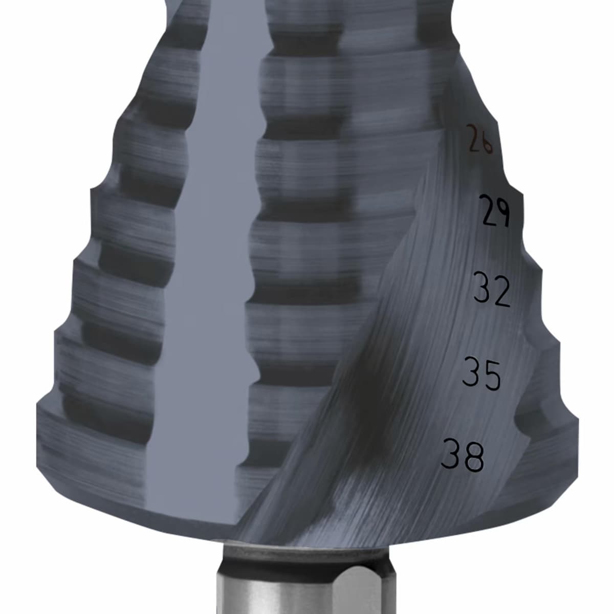 Сверло ступенчатое по металлу RUKO UltimateCUT FlowStep HSS-G RUnaTEC 6,0-38,0 мм 12 ступ. L=101 мм d=10 мм101653P