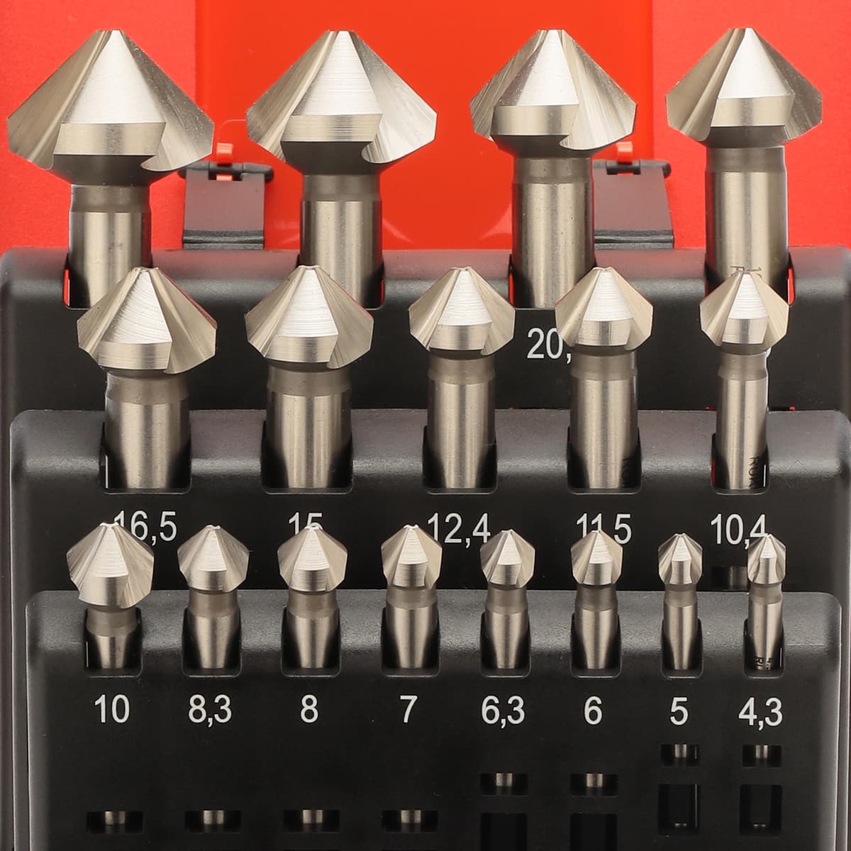 Набор зенковок RUKO 90° 4,3-25 мм DIN335C HSS-G 3z 17 шт 102155RO