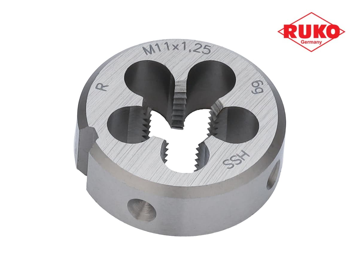 Плашка мелкая метрическая RUKO М11х1,25 мм HSS DIN EN 22568 6g 30х11 мм 239111