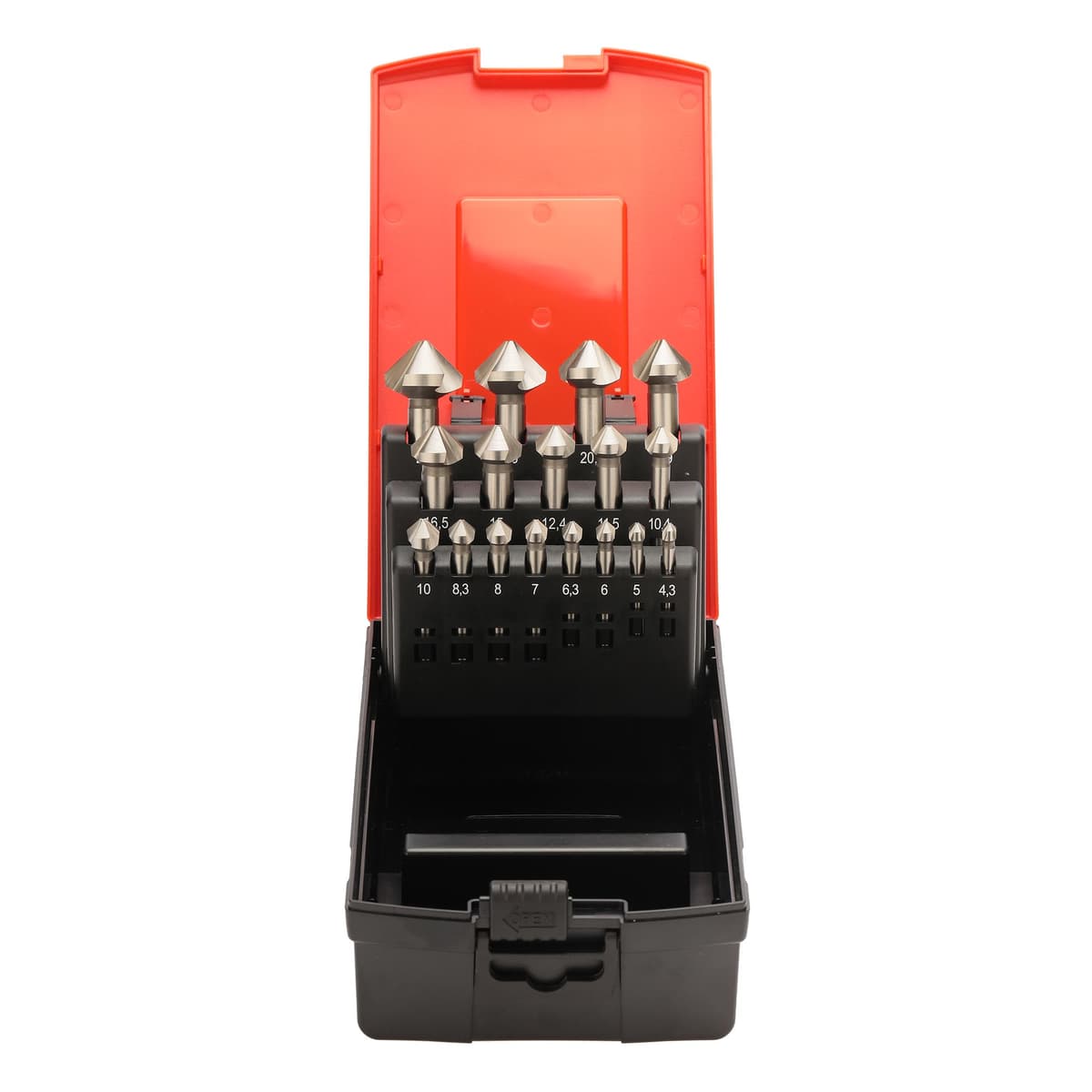 Набор зенковок RUKO 90° 4,3-25 мм DIN335C HSS-G 3z 17 шт 102155RO