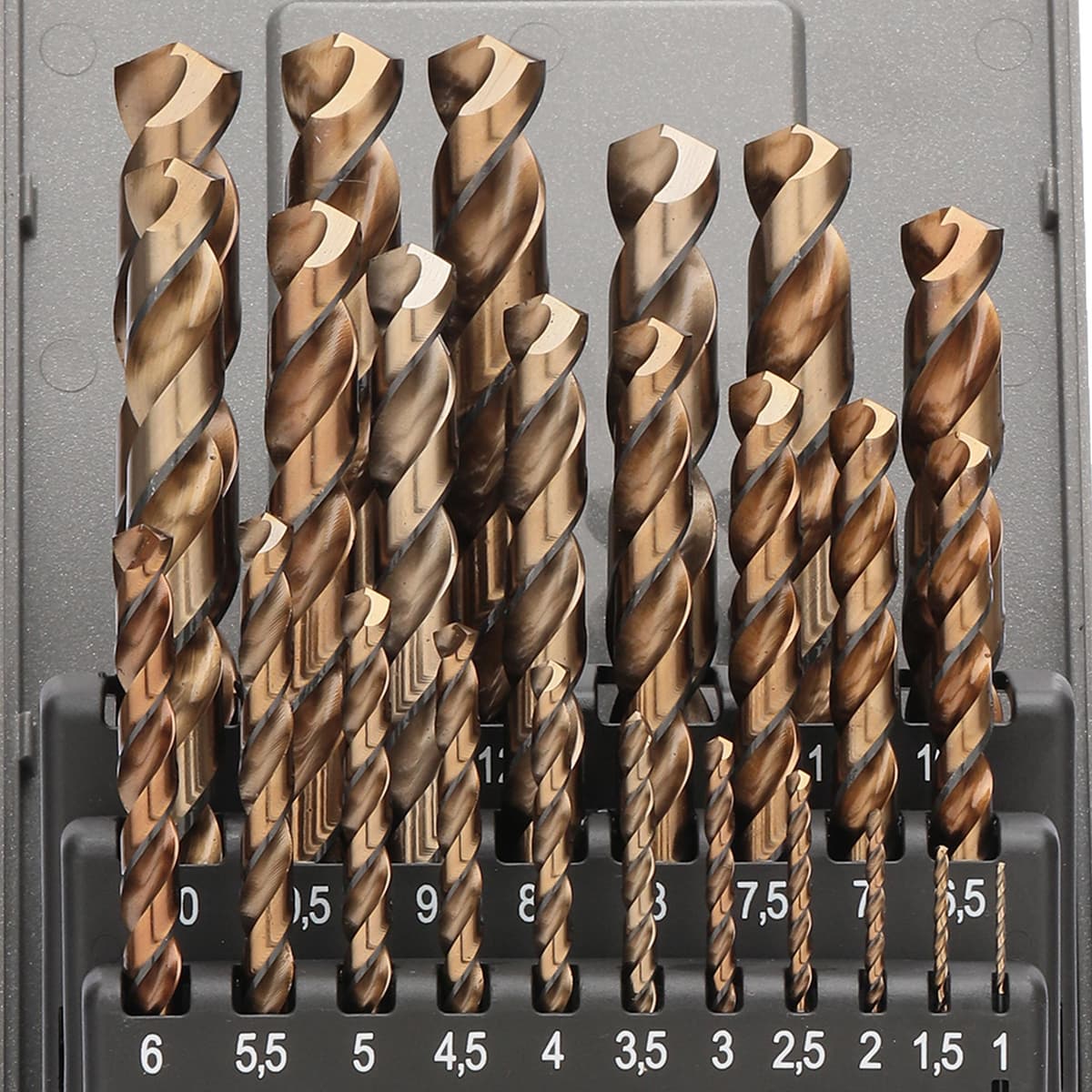 Набор сверл RUKO HSSE-Co5 130° DIN338 1,0-13,0 мм 25 шт 228215RO