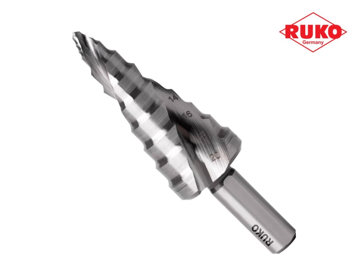 Сверло ступенчатое по металлу RUKO UltimateCUT FlowStep HSS-G 6,0-20,0 мм 8 ступ. L=70 мм d=8 мм 101651