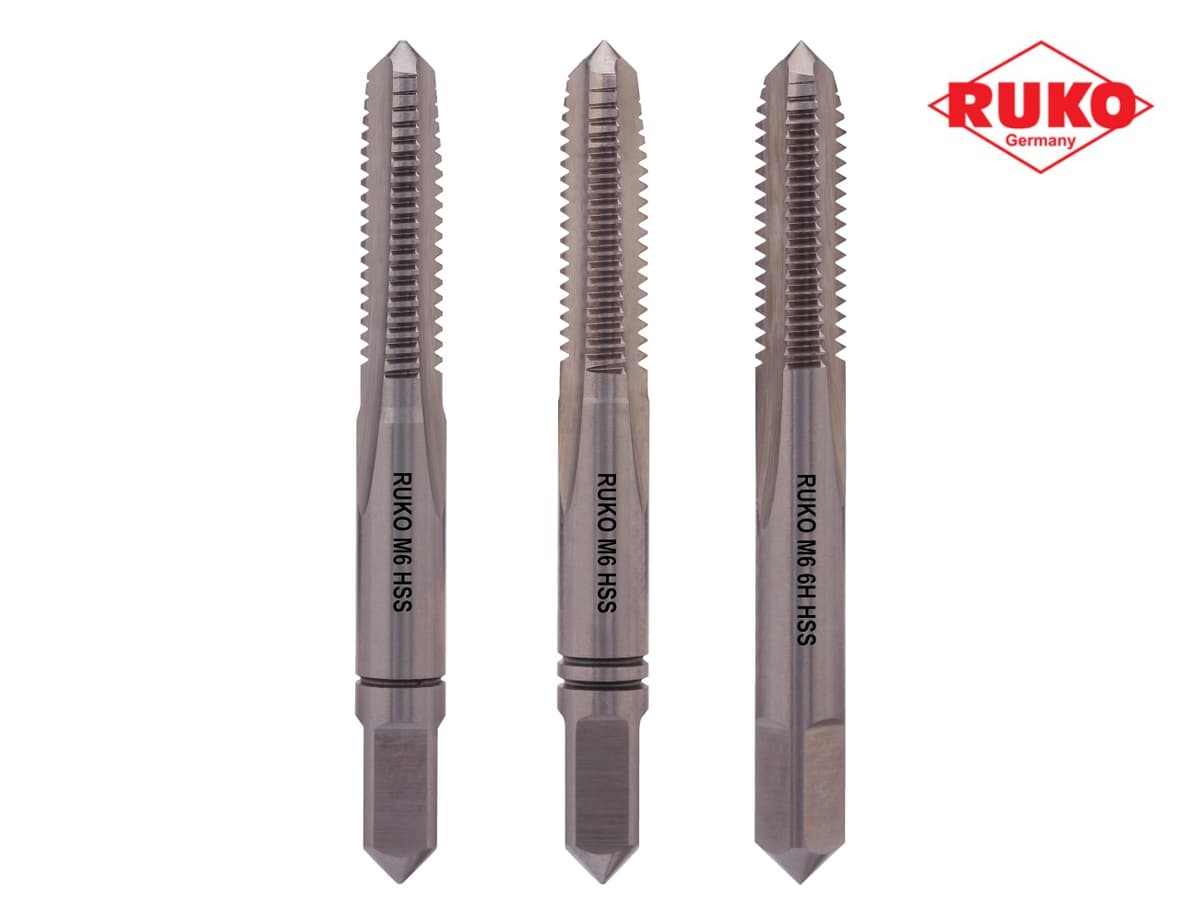 Набор метчиков RUKO HSS-G DIN352 6h метрическая резьба М6х1,0 мм 3 шт 230060