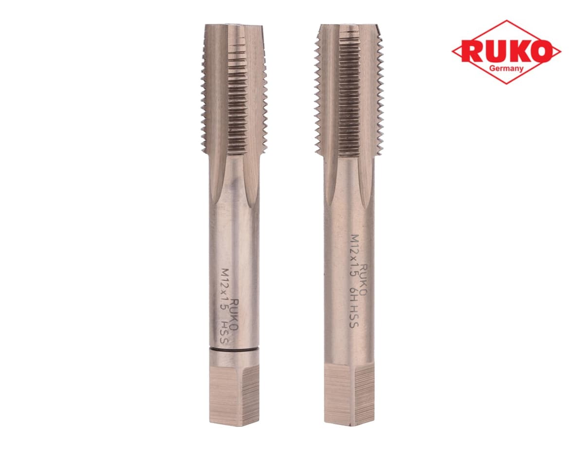 Набор метчиков RUKO HSS-G DIN2181 6h метрическая резьба М12х1,5 мм 2 шт 235120