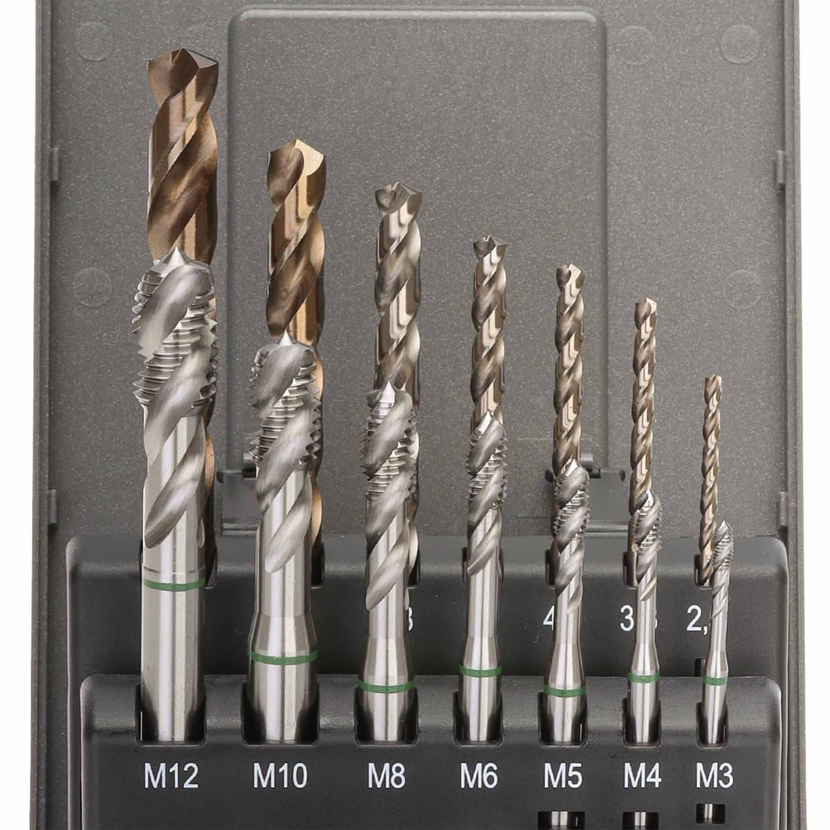 Набор винтовых машинных метчиков RUKO 14 предметов M3-M12 HSSE DIN371/376 245052RO