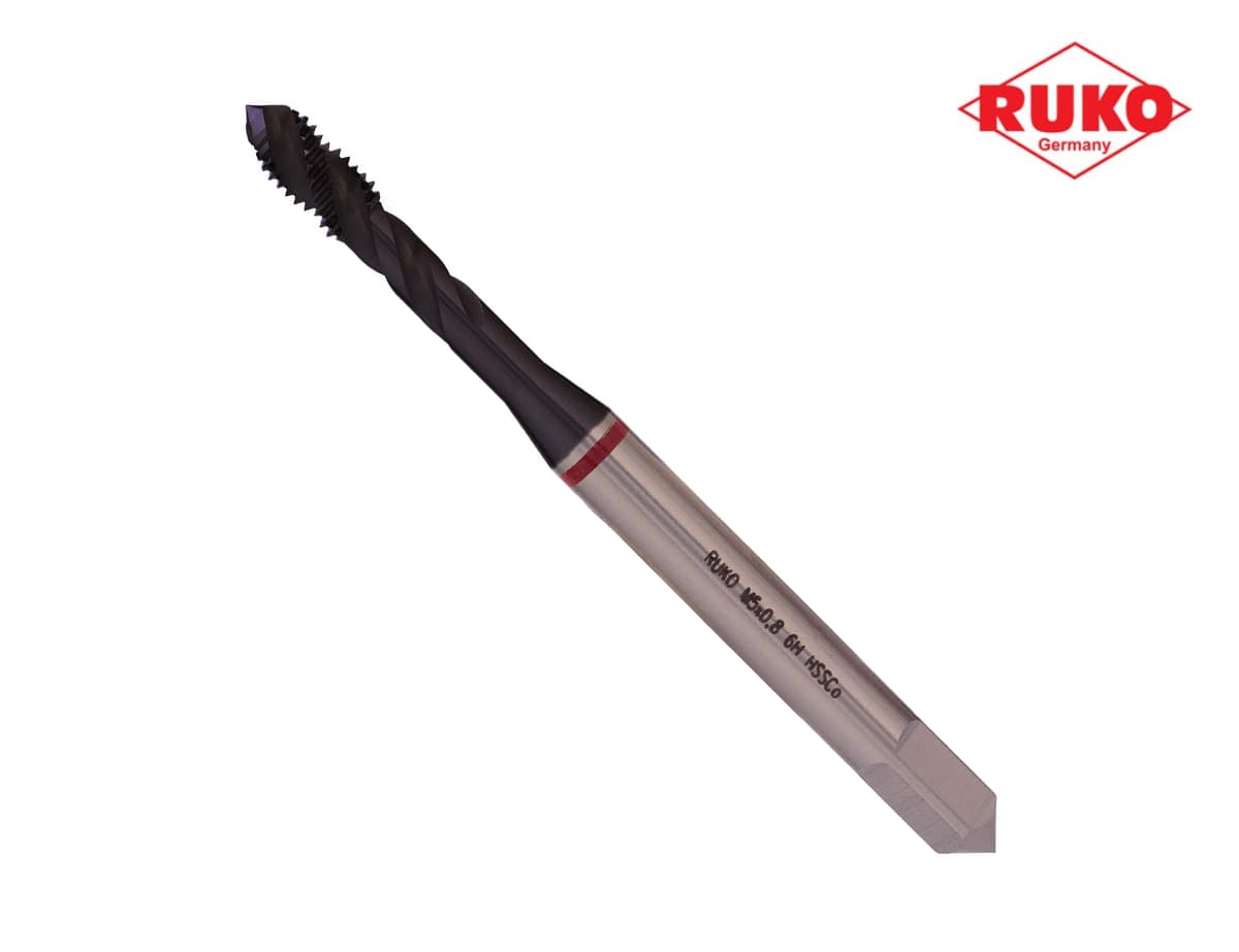 Метчик винтовой машинный RUKO HSSE TiALN DIN371 6h метрическая резьба М5х0,8 мм 234050EF