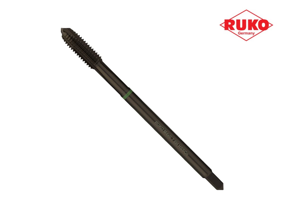Метчик машинный RUKO HSSE VAP DIN376 6h метрическая резьба М4х0,7 мм 232041VA