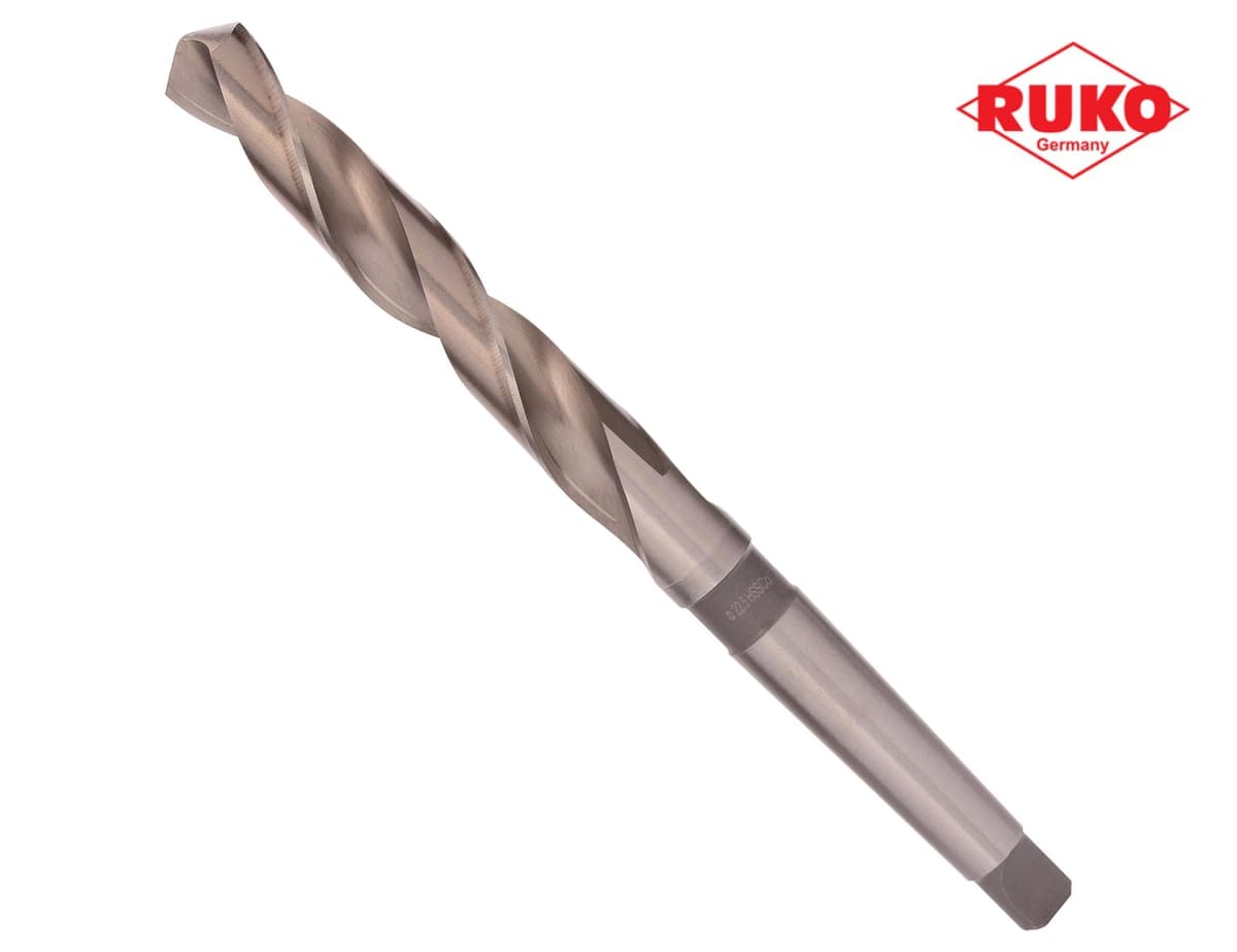 Сверло с коническим хвостовиком RUKO HSSE-Co5 22,5x248/150 мм DIN345 h8 6xD 118° KM2 204225E