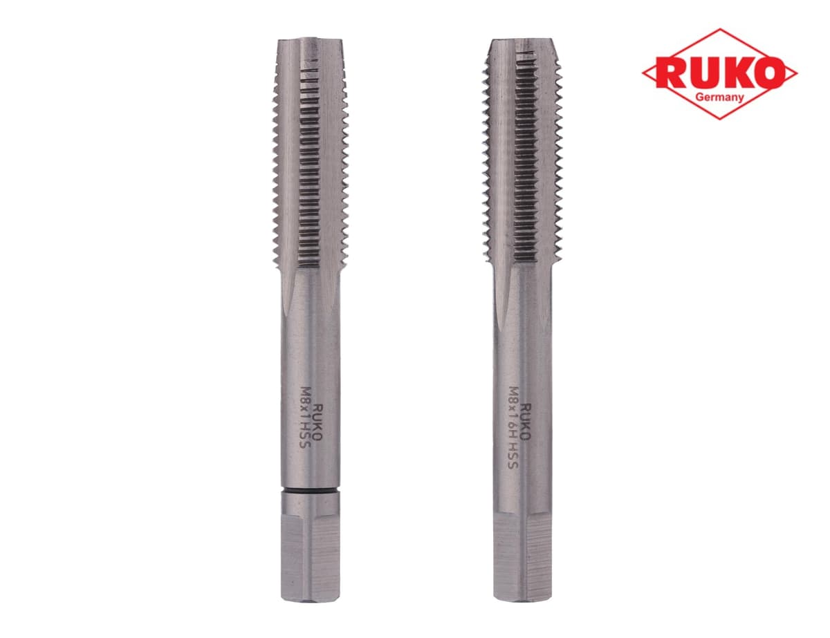 Набор метчиков RUKO HSS-G DIN2181 6h метрическая резьба М8х1,0 мм 2 шт 235081