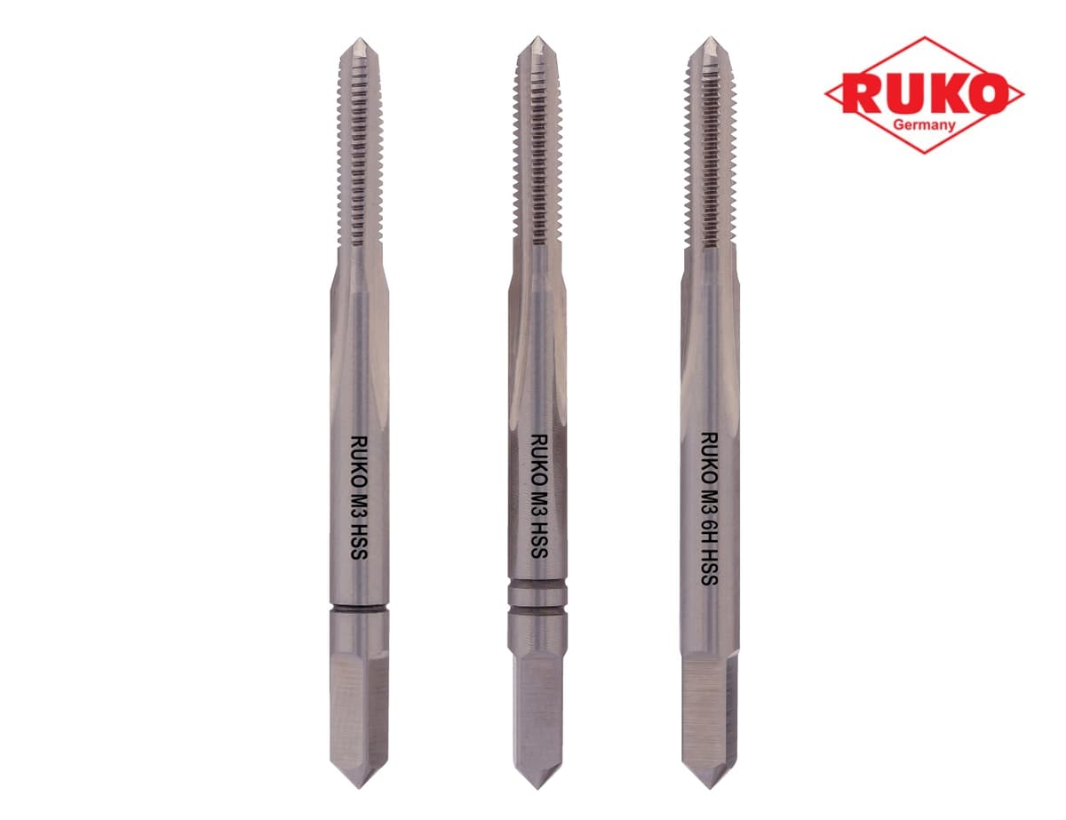 Набор метчиков RUKO HSS-G DIN352 6h метрическая резьба М3х0,5 мм 3 шт 230030