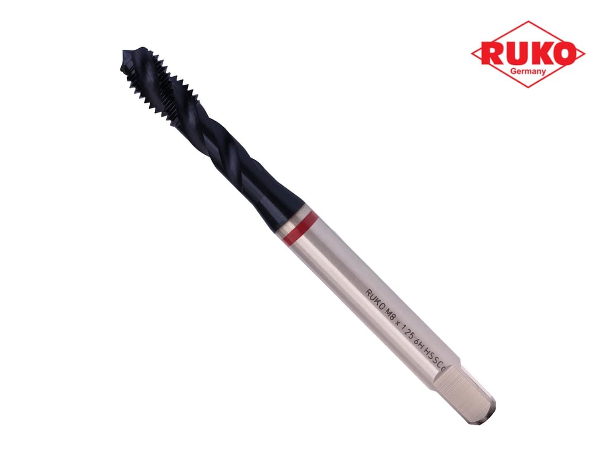 Метчик винтовой машинный RUKO HSSE TiALN DIN371 6h метрическая резьба М8х1,25 мм 234080EF