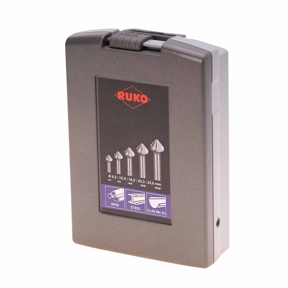 Набор зенковок RUKO 90° 6,3-25 мм DIN335C HSSE-Co5 3z 5 шт 102154ERO