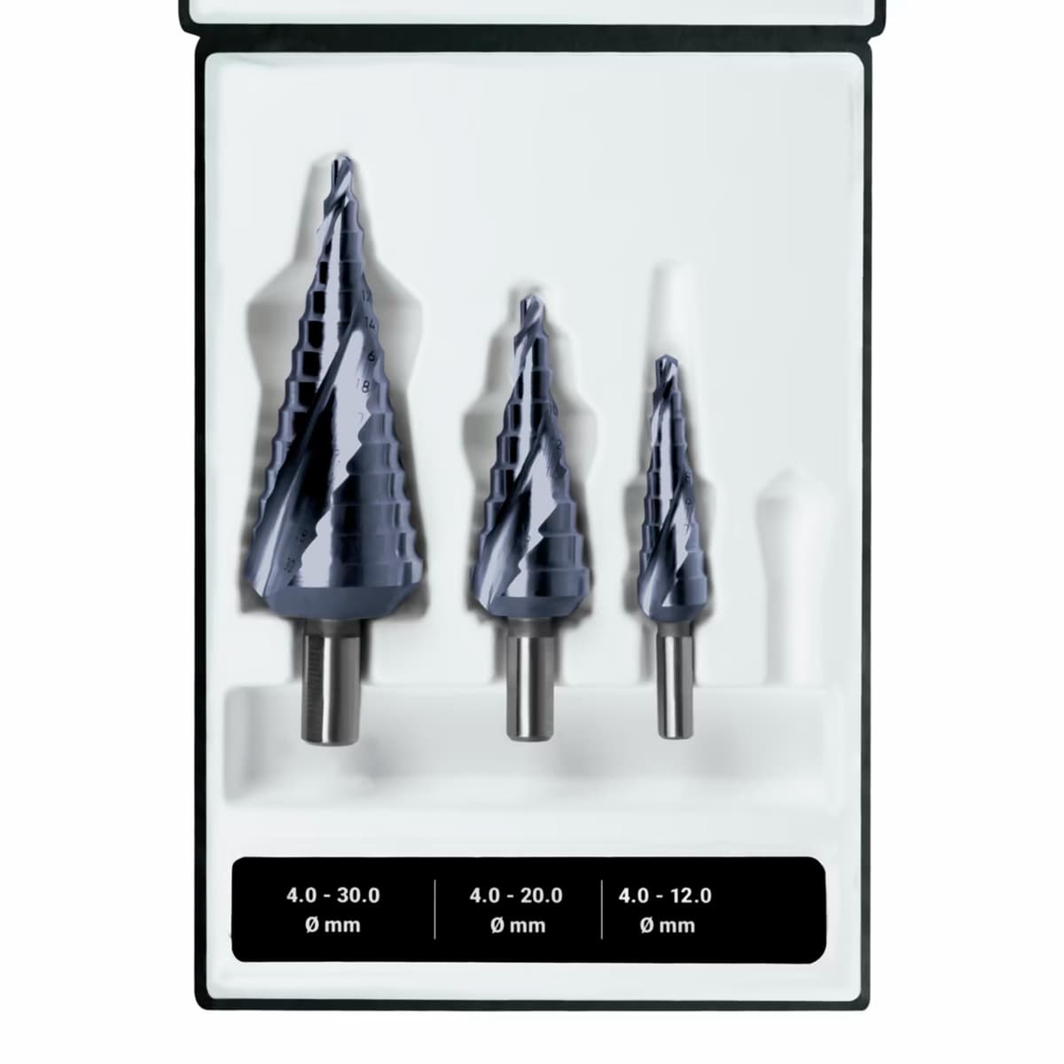 Набор ступенчатых сверл RUKO NextGeneration HSS-G TiALN 4-12/4-20/4-30 мм 3 шт 101026FRK