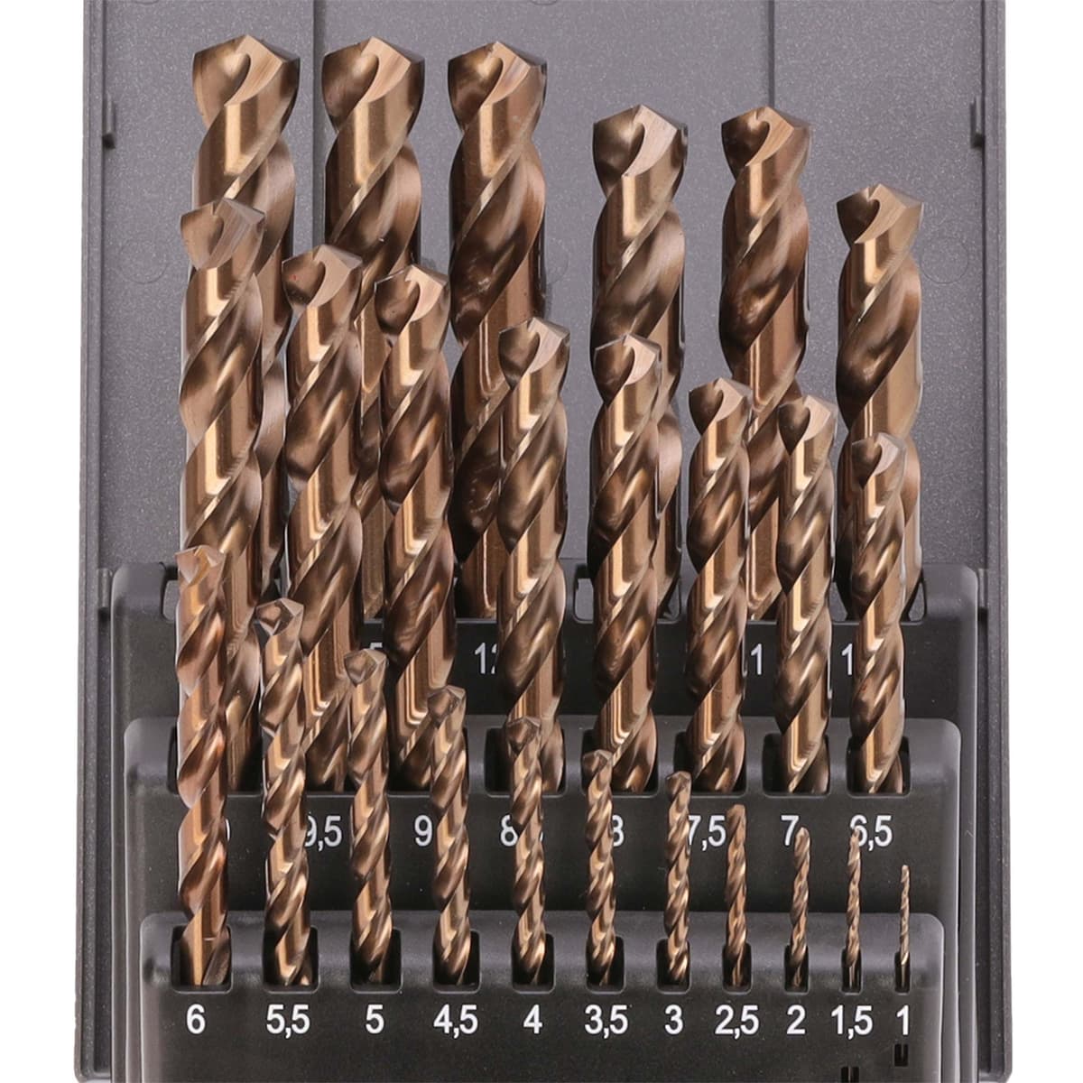 Набор сверл RUKO HSSE-Co5 130° DIN338 1,0-13,0 мм 25 шт 215215RO