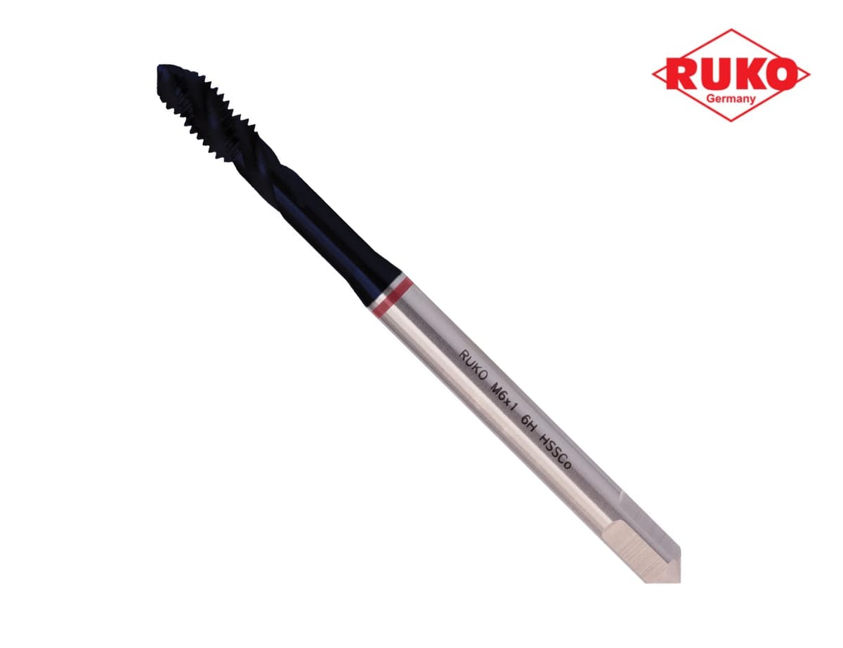 Метчик винтовой машинный RUKO HSSE TiALN DIN371 6h метрическая резьба М6х1,0 мм 234060EF