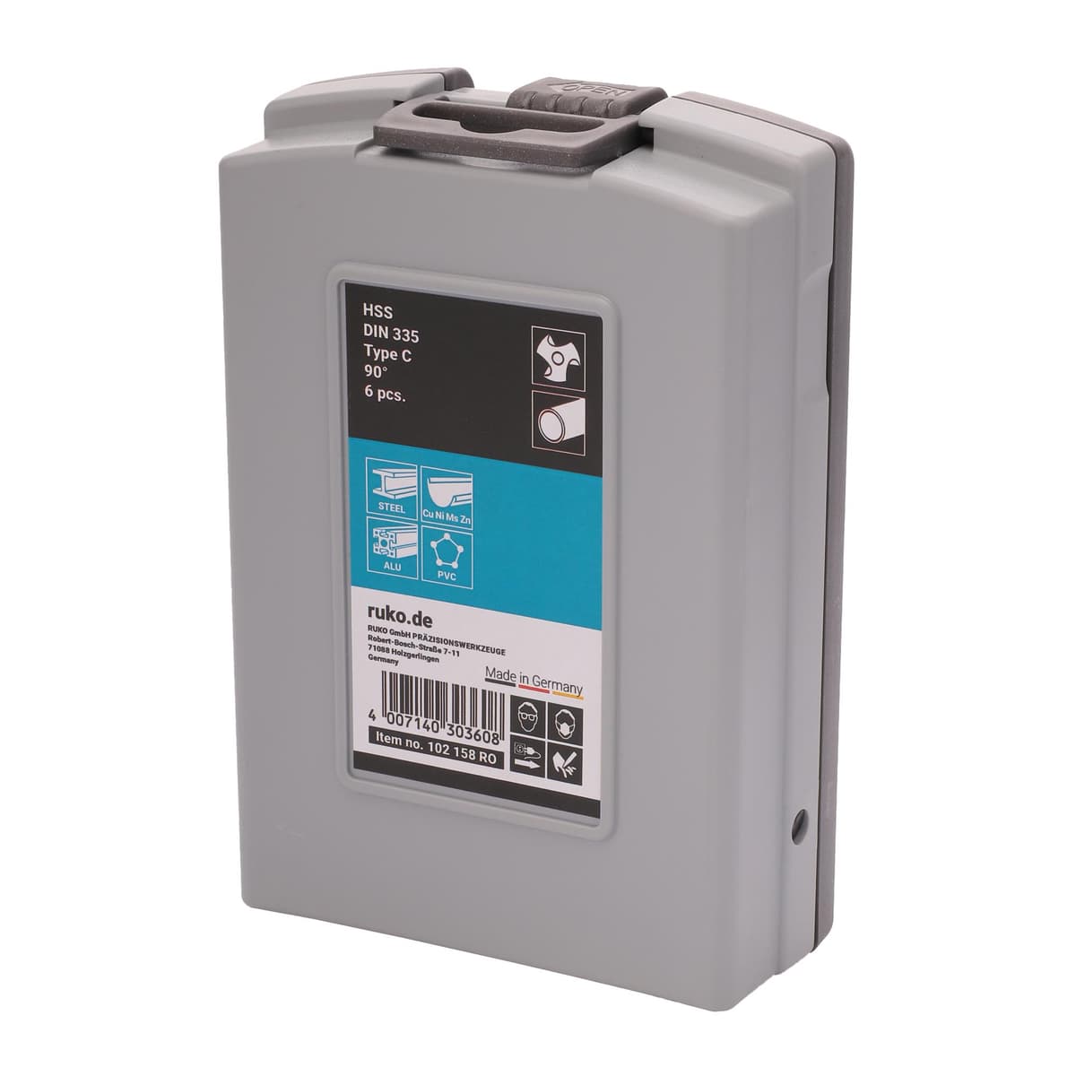 Набор удлиненных зенковок RUKO 90° 6,3-20,5 мм DIN335C HSS-G 3z 6 шт 102158RO