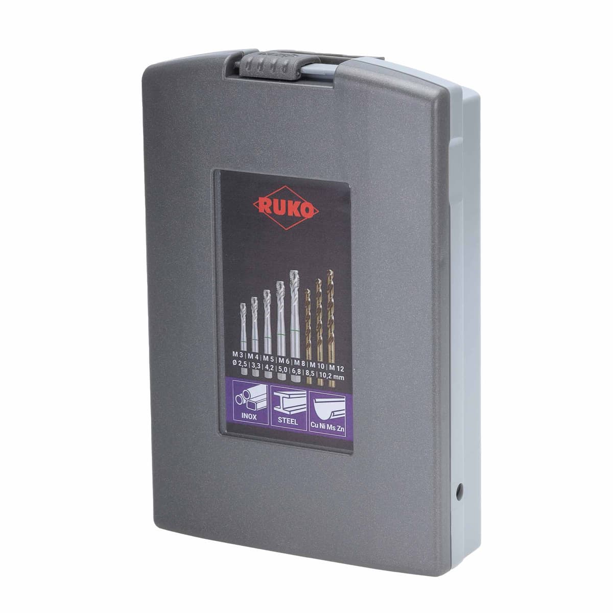 Набор винтовых машинных метчиков RUKO 14 предметов M3-M12 HSSE DIN371/376 245052RO