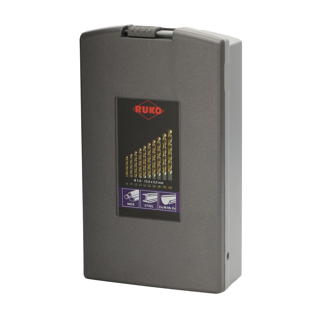 Набор сверл RUKO HSSE-Co5 130° DIN338 1,0-13,0 мм 25 шт 228215RO