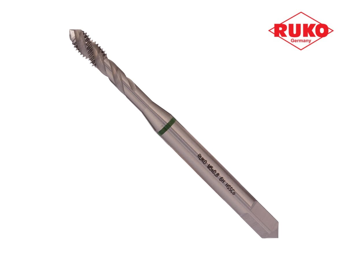 Метчик винтовой машинный RUKO HSSE DIN371 ISO2 6h R35 метрическая резьба М5х0,8 мм 234050E