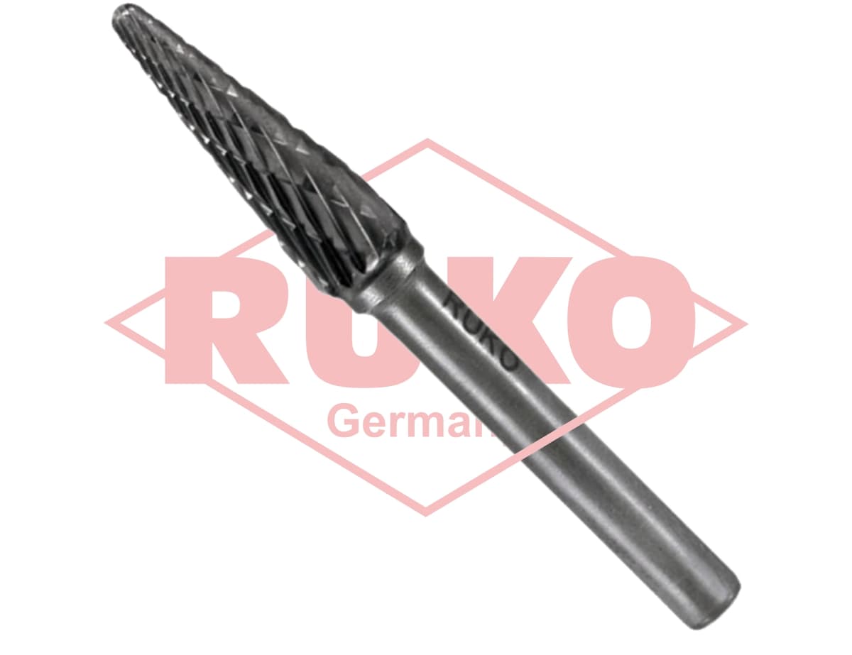 Бор-фрезы конические с закругленным концом форма L (KEL)