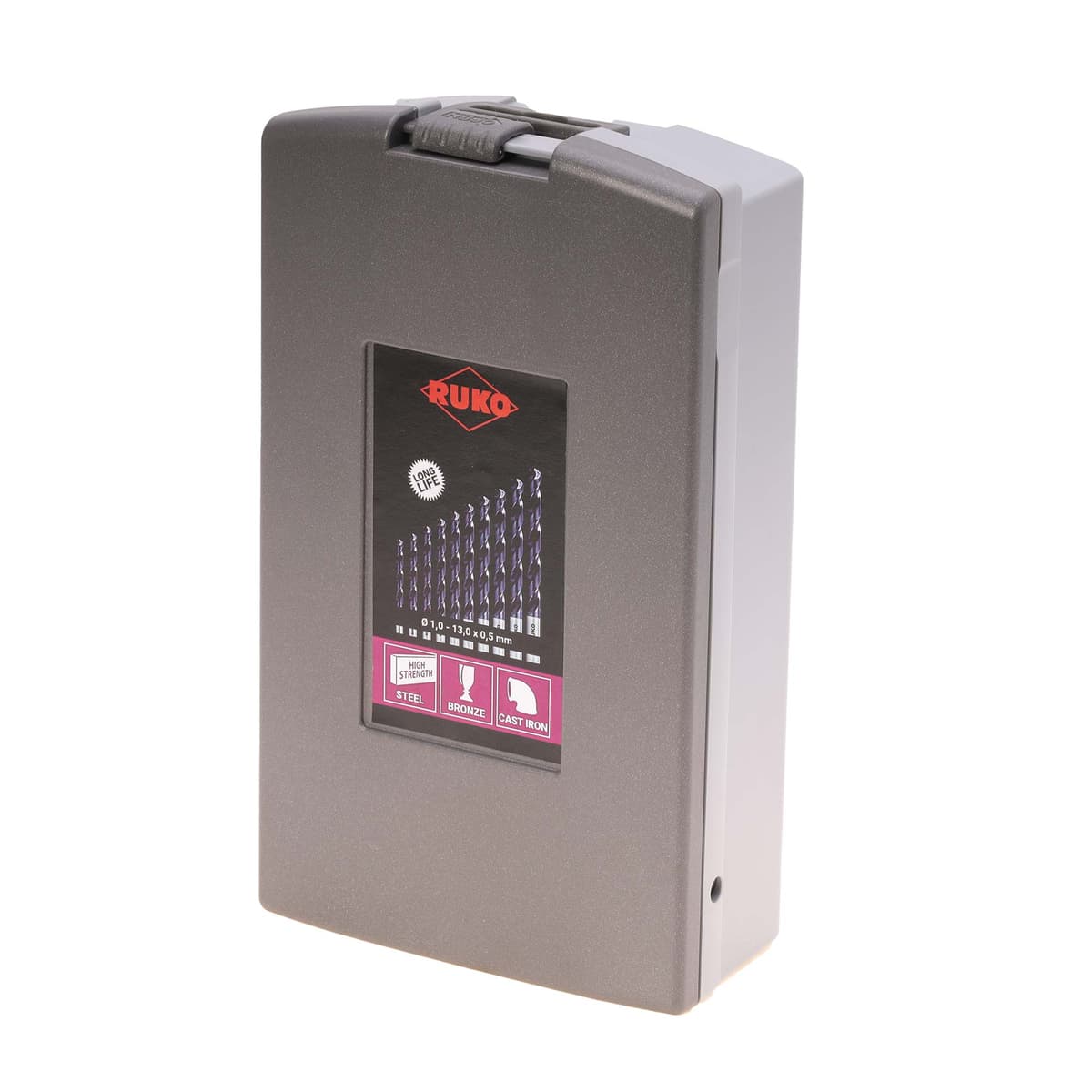 Набор сверл RUKO HSSE-Co8 TiALN 130° DIN338 1,0-13,0 мм 25 шт 281215EFRO