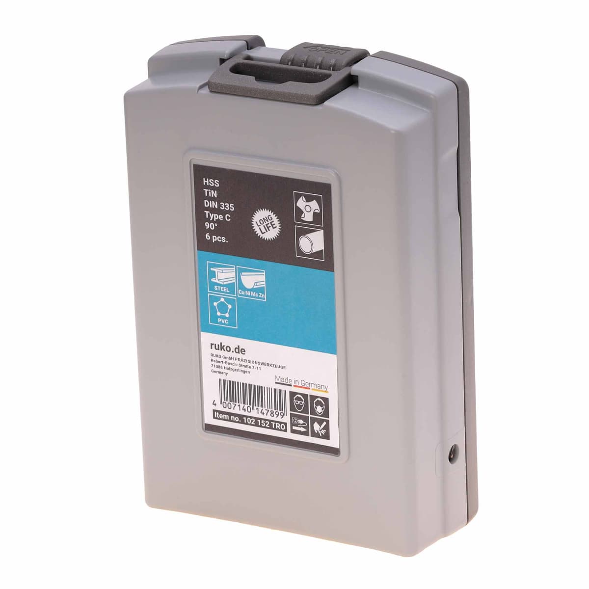 Набор зенковок RUKO 90° 6,3-20,5 мм DIN335C HSS-G TiN 3z 6 шт 102152TRO