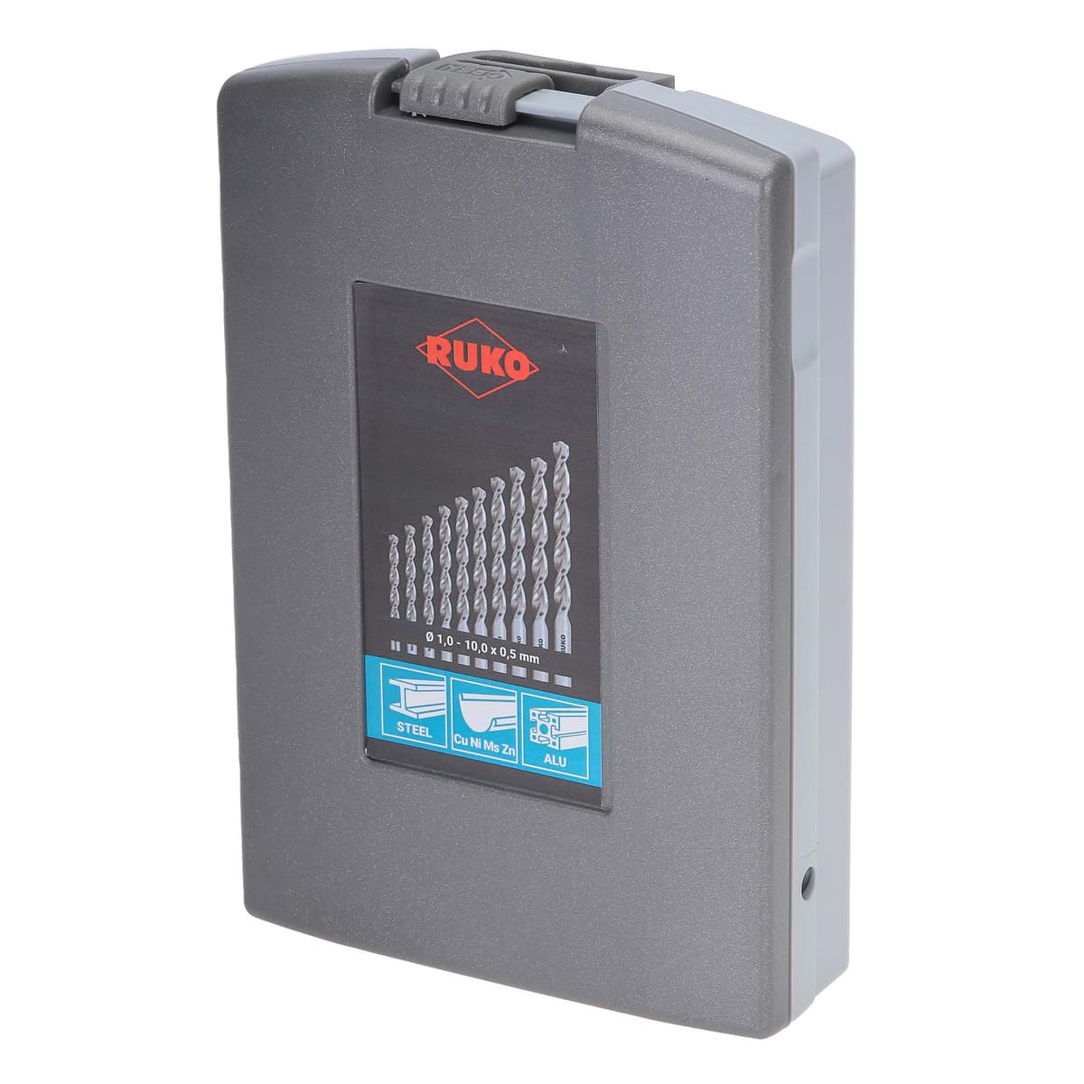 Набор сверл RUKO HSS-G 130° TL3000 DIN338 1,0-10,0 мм 19 шт 258214RO