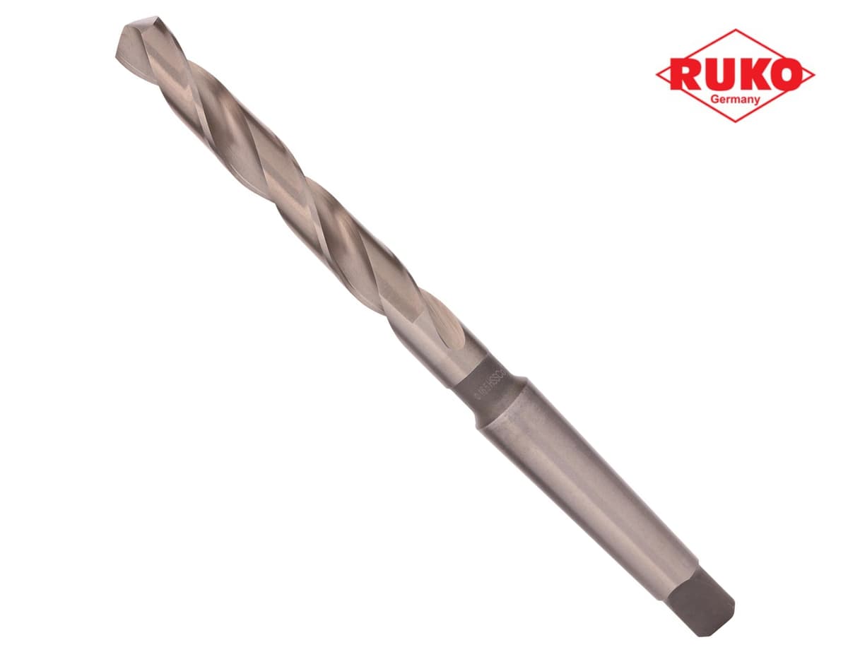 Сверло с коническим хвостовиком RUKO HSSE-Co5 16,5x223/125 мм DIN345 h8 6xD 118° KM2 204165E