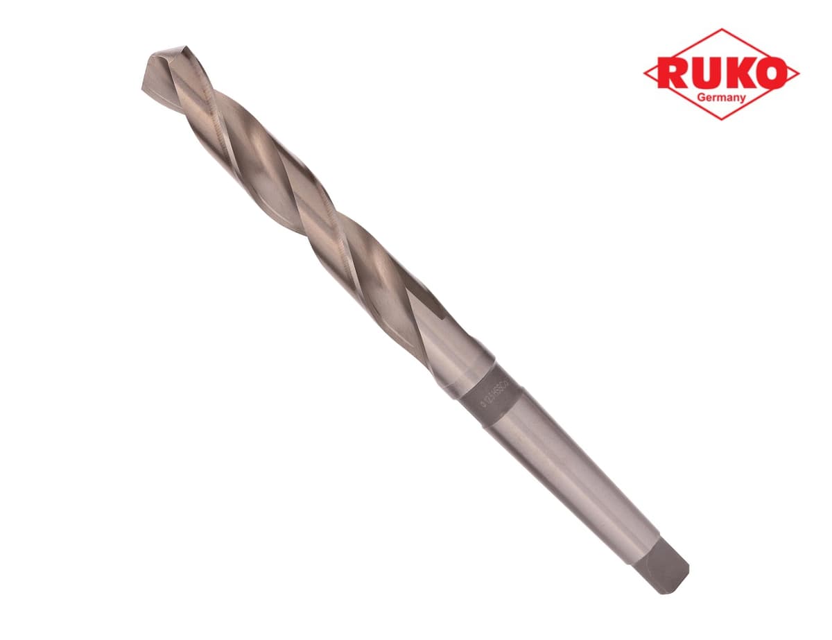 Сверло с коническим хвостовиком RUKO HSSE-Co5 12,5x182/101 мм DIN345 h8 6xD 118° KM1 204125E