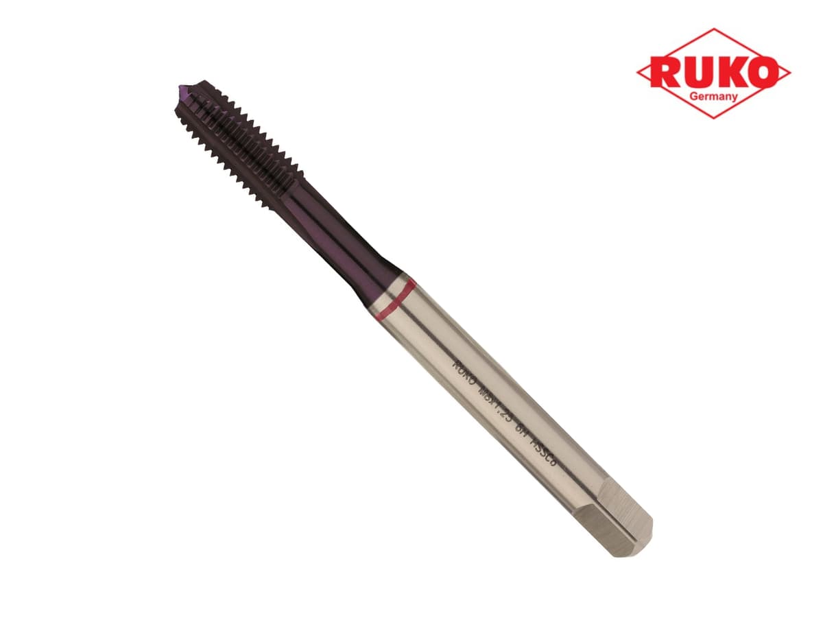 Метчик машинный RUKO HSSE TiALN DIN371 6h метрическая резьба М8х1,25 мм 232080EF