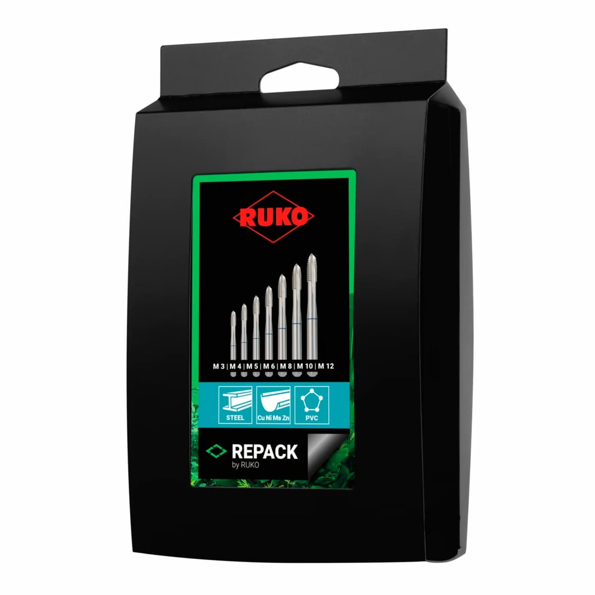Набор машинных метчиков RUKO 7 предметов M3-M12 HSS-G DIN371/376 245057RK