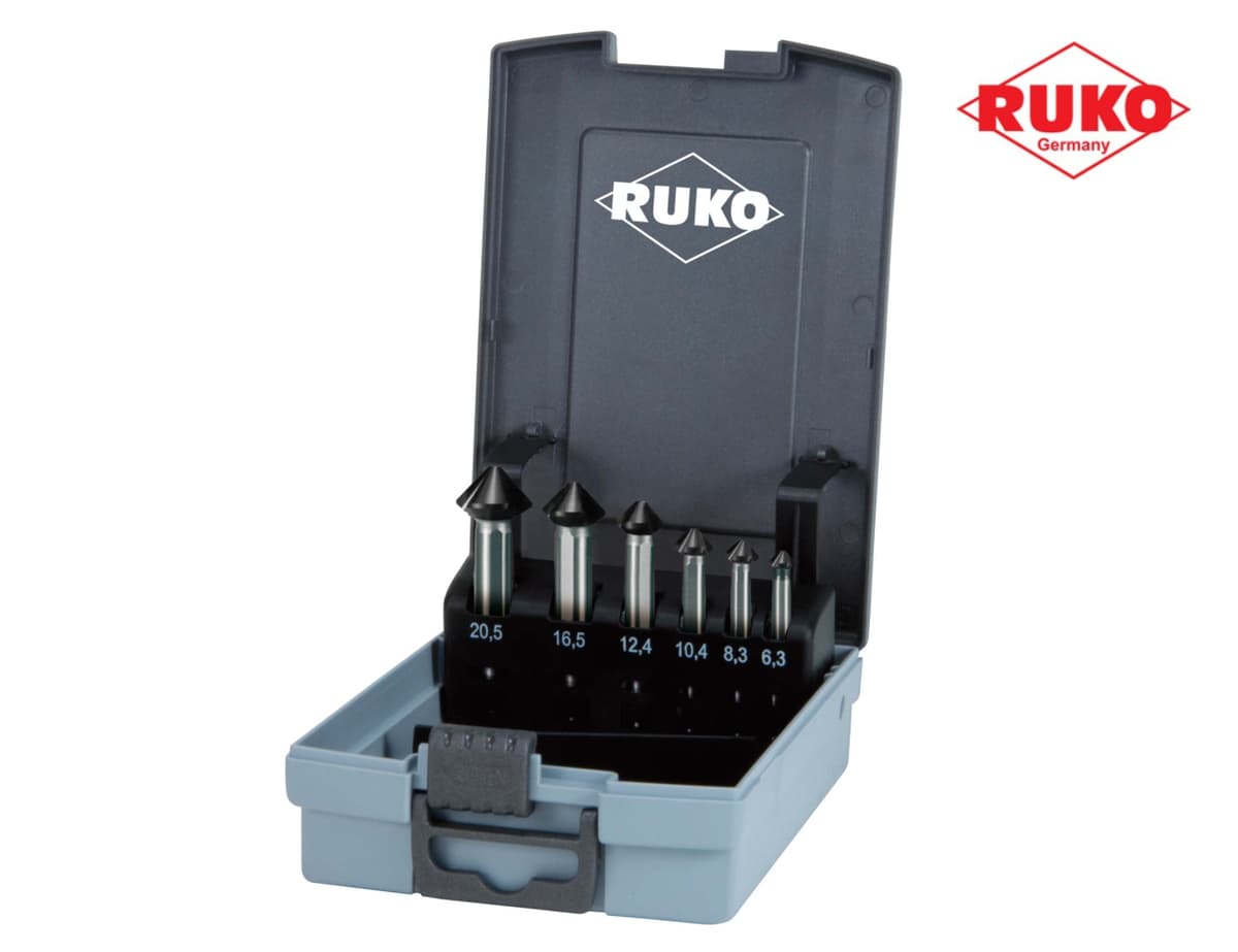 Набор зенковок RUKO UltimateCut 90° 6,3-20,5 мм HSS-G RUnaTEC 3z 6 шт 102790PRO