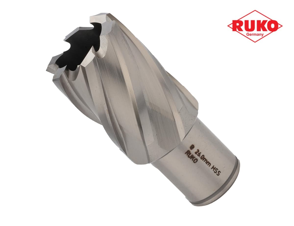 Сверло корончатое RUKO HSS-G 43х63/30 мм Weldon19 108243