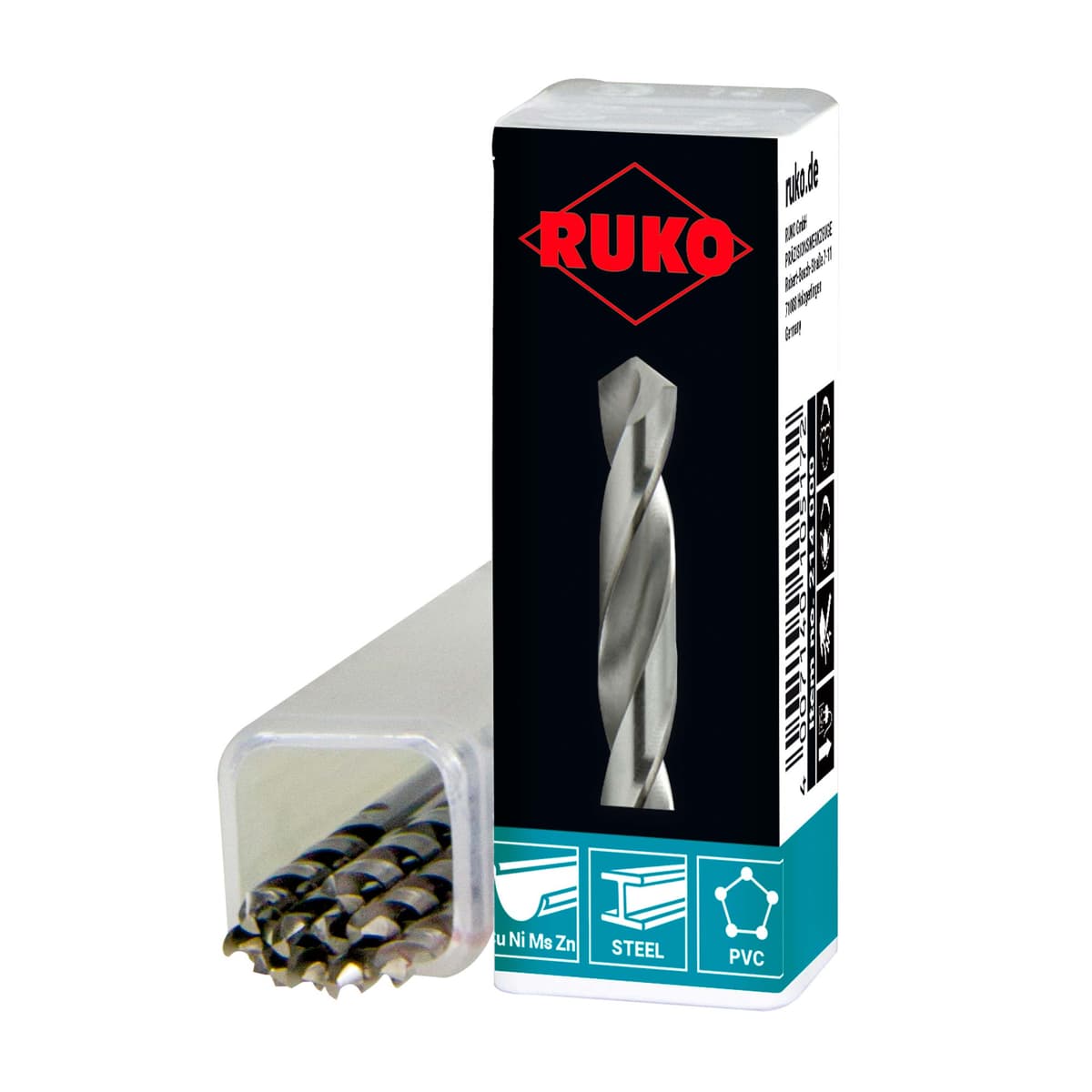 Сверло по металлу RUKO HSS-G 4,4x80/47 мм DIN338 h8 5xD 118° 214044